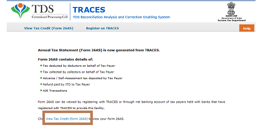 view income tax credit statement